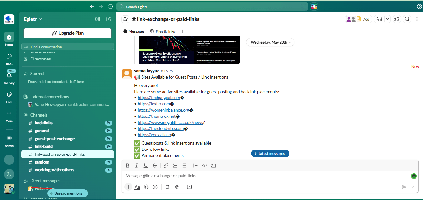 Slack Workspace Dashboard