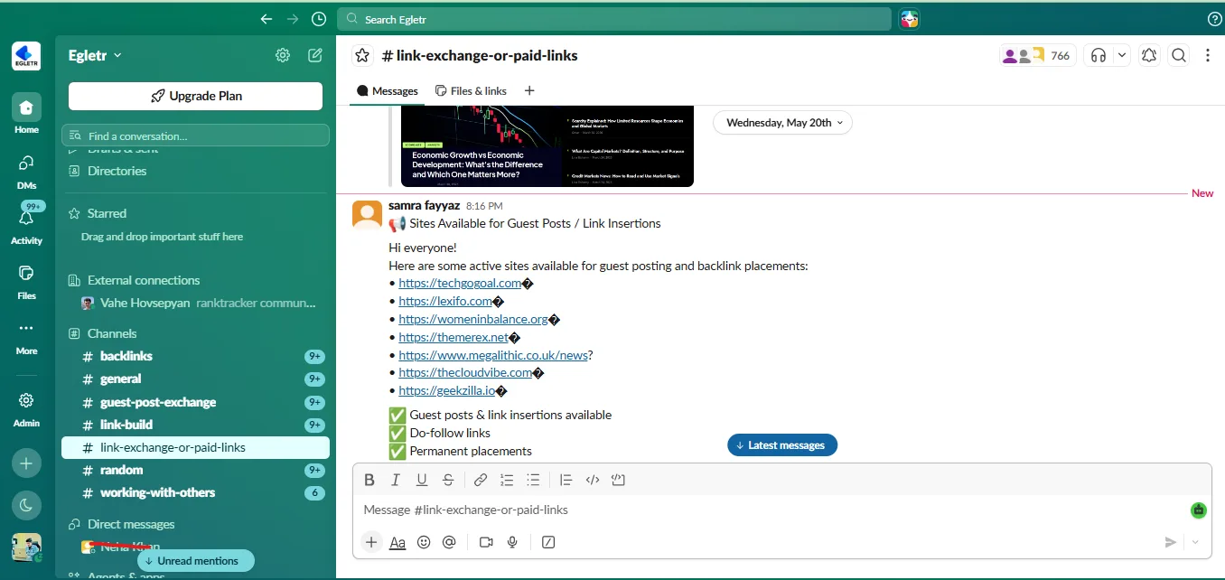 Slack Workspace Dashboard